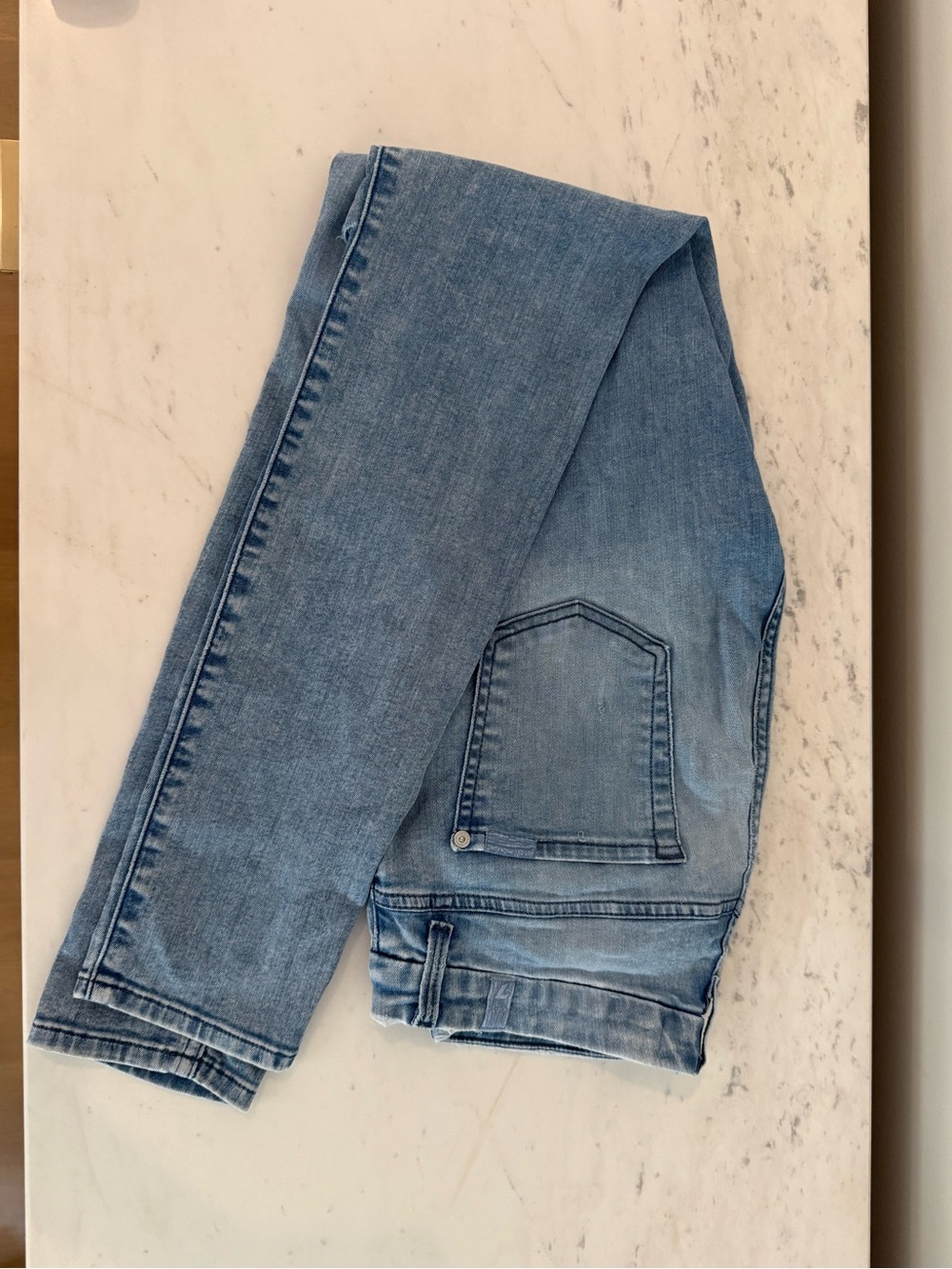 7 For All Mankind Light Wash Skinny Jeans
